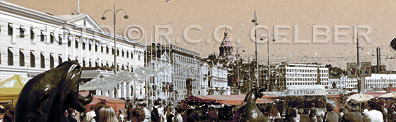 View from Havis Amanda Fountain along North Eplanade toward Katajanokka & Uspenski Cathedral. Photo © R.C. Candolin-Gelber 1999, 2000-2007, 2008 - View from Havis Amanda Fountain along North Eplanade toward Katajanokka & Uspenski Cathedral. Photo © R.C. Candolin-Gelber 1999, 2000-2007, 2008 -