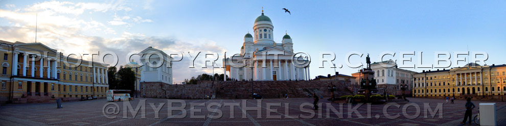 Helsinki's Senate Square. Photo & pop-up photo &copy; R.C. Candolin-Gelber 1999, 2000-2007, 2008 -