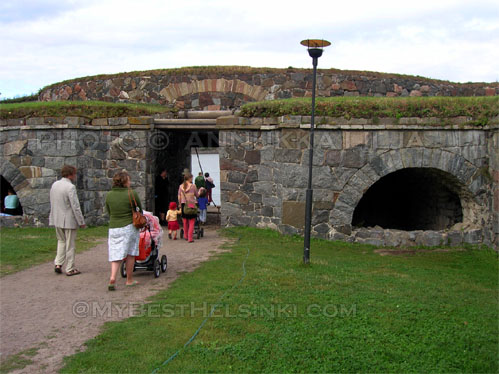 Approaching Kings Gate on Suomenlinna Fortress Island, Helsinki