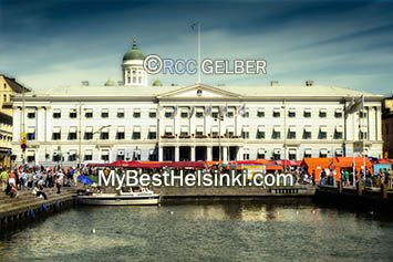 South Harbor Market Square & Helsinki City Hall.