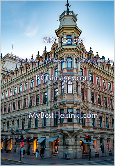 Grönquist building midnight light, Helsinki