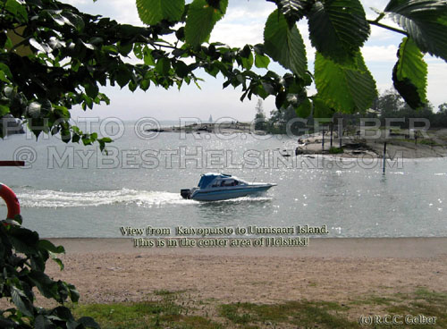 View from Kaivopuisto to Uunisaari Islan, a city park. Photo © RC Gelber 