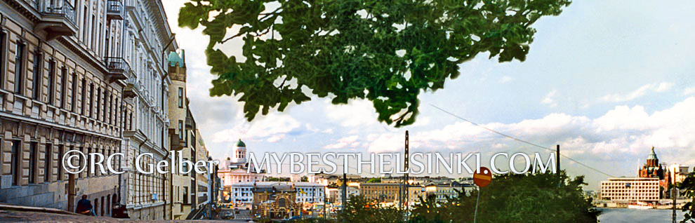 View towrd Helsinki South Harbor, Market Square, Dome, Uspenski Cathedral, etc. Photo & pop-up photo © RC Candolin-Gelber 1999, 2000-2008, 2009 -