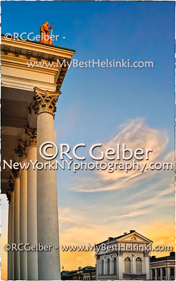 Helsinki Cathedral & sunset colors.