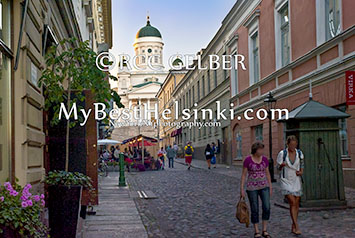 Helsinki's Dome a.ka. Helsinki Cathedral sunset view from Sofia Street